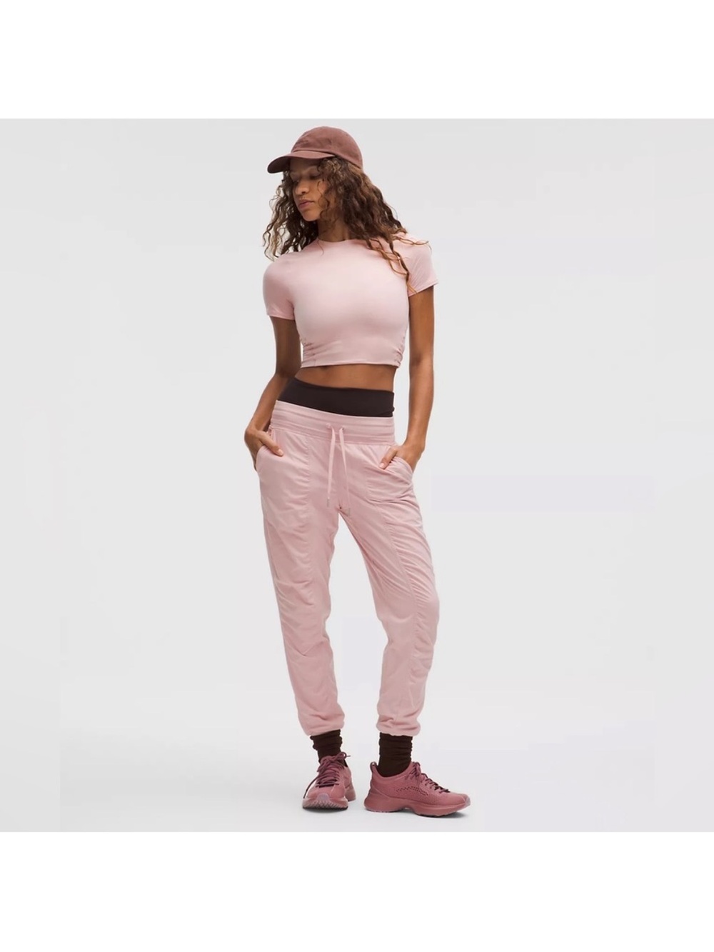 Lululemon Dance Studio Mid Rise Full Length Light Pink Jogger Pants
